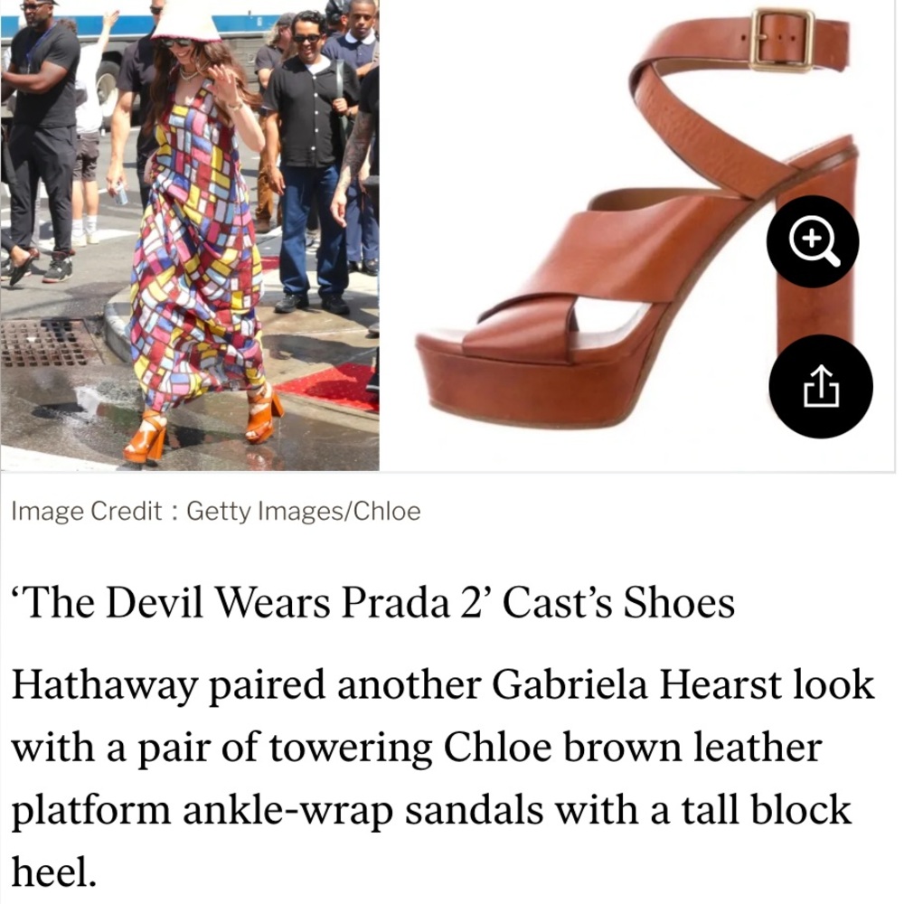 Chloe leather heeled platform sandal